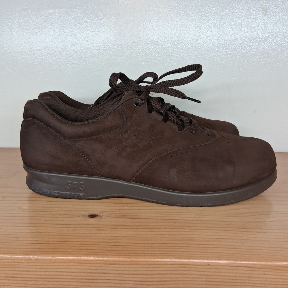 SAS‎ FREE TIME Womens Size 10 M Chocolate Brown Soft Suede Casual Comfort Shoes - Picture 3 of 13